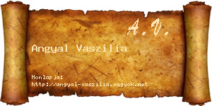 Angyal Vaszilia névjegykártya